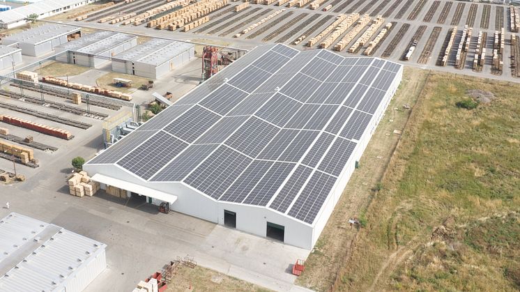 One of Bjelins factories that is powered by solar panels.