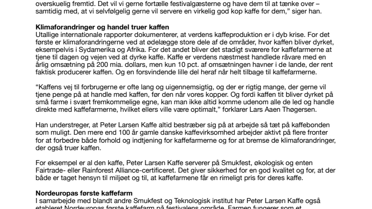 Festivalgæster skal kæmpe for kaffen