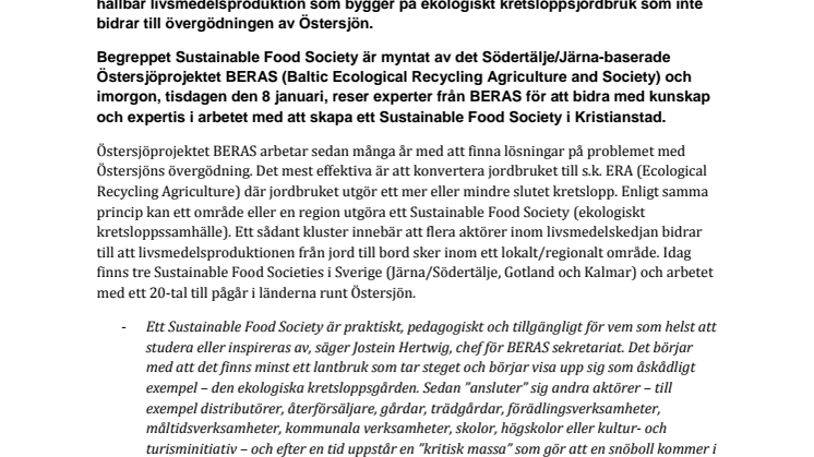 Fler ”Sustainable Food Societies” i Sverige