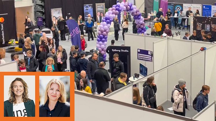 Carolina Heimdahl, Ung Företagsamhet och Erika Mattsson Sparbanken Nord hoppas på stort intresse för UF-mässan och föreläsning i slutet av februari.