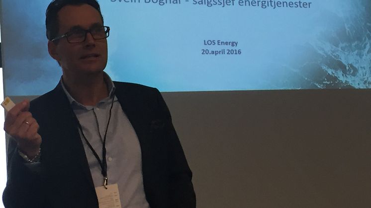 Svein Bognar viste LOS Energys systemløsning for energistyring i bygg.