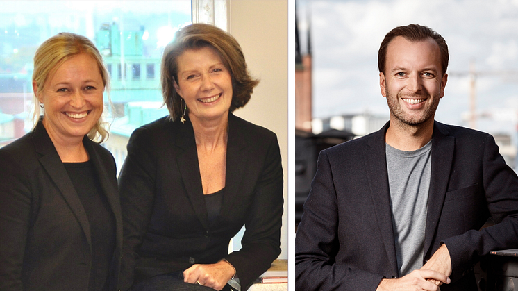 Husjuristernas grundare Johanna Albrektson och Annette Olanders, samt Nabos vd Daniel Larsson