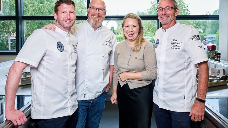 Chefs Russell Bateman, Simon Hulstone, SfN's Victoria Braathen and David Mulcahy .jpg