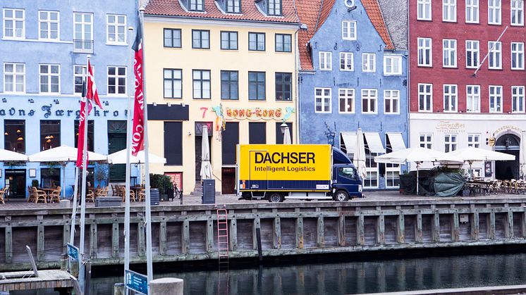 En Dachser-elbil i Københavns smalle gader.
