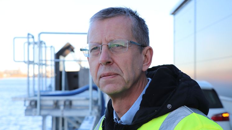 Projektledaren Joakim Hjortmarker talar om en stark byggherreorganisation och stort fokus på att allt blev klart i tid. Foto: Gösta Löfström