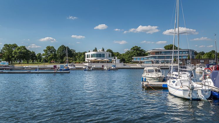 Der Stadthafen Senftenberg. Das Lausitzer Seenland ist bei Campern sehr beliebt. Foto: TMB-Fotoarchiv/Steffen Lehmann.