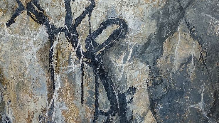 Roland Borchers, "Brüchige Worte XVI", Öl auf Leinwand, 2013, 200x150 cm 