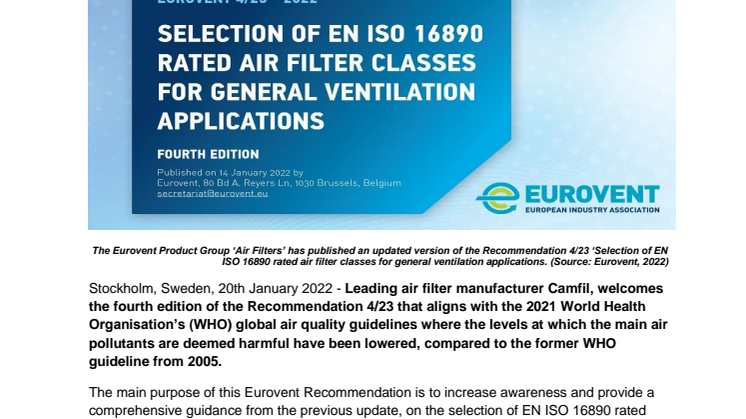 1_Press Release_2022_SELECTION OF EN ISO 16890 RATED AIR FILTER CLASSES FOR GENERAL VENTILATION APPLICATIONS – FOURTH EDITION PUBLISHED .pdf
