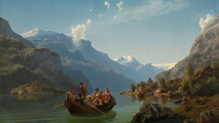 Tidemand og Gudes "Brudeferd i Hardanger" er et av kunstverkene som skal ut på reise i år