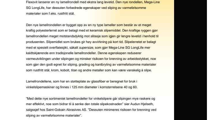 Ny lamellrondell med lengre levetid