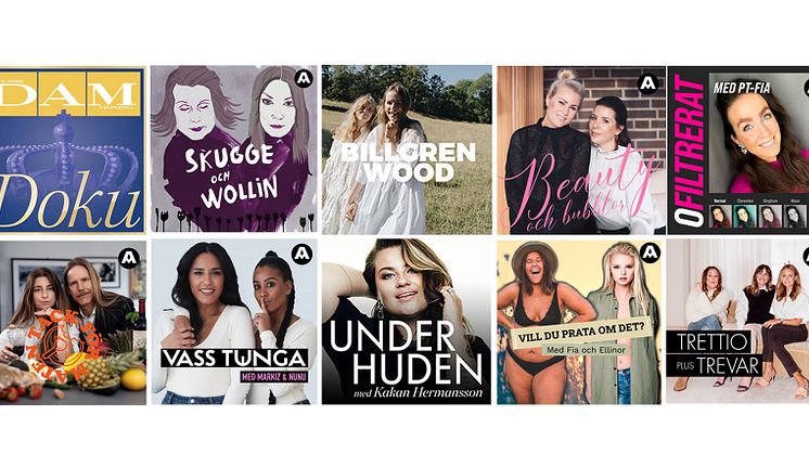 Aller media växer inom ljud och lanserar fem nya poddar