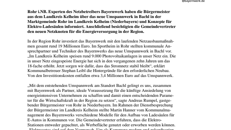 Kommunalpolitiker informieren sich über Netzbau im Landkreis Kelheim