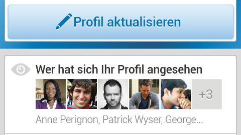 Screenshot LinkedIn Android Profile