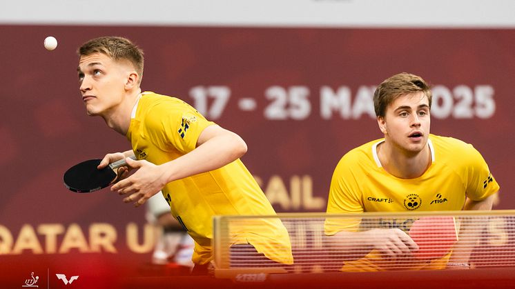 Med Sveriges stolta bordtennistradition och en ny generation stjärnor i fokus riktas världens ögon mot Malmö den 14-24 augusti. Anton Källberg och Truls Möregårdh. Foto Svenska Bordtennisförbundet.jpg