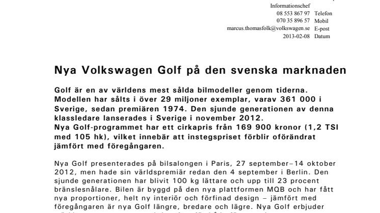 Fakta om Golf i Sverige