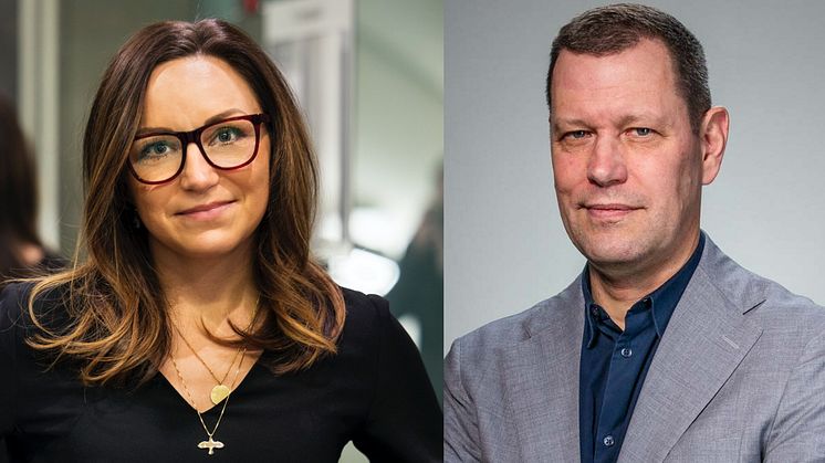 Sofia Enberg, vd  Rafino och Lars Davidsson, affärsområdeschef ekonomisk förvaltning på Fastighetsägarna Service.
