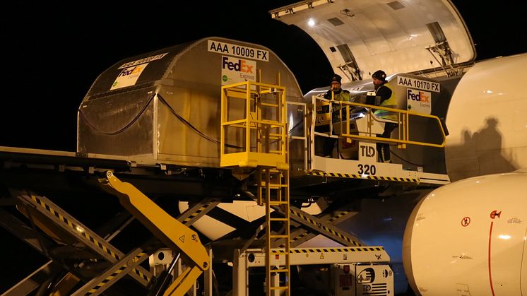 Lastning av fraktflyg. Foto: Jönköping Airport
