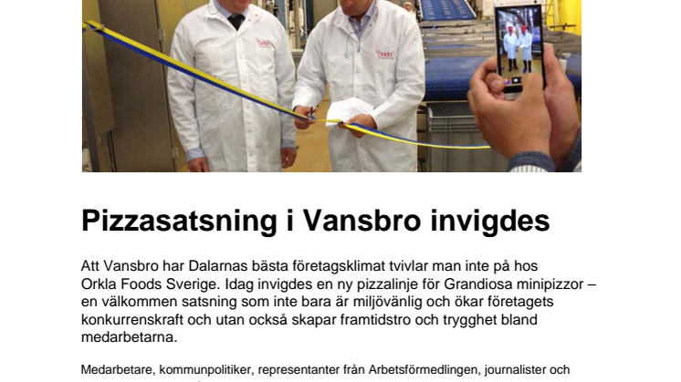 Pizzasatsning i Vansbro invigdes