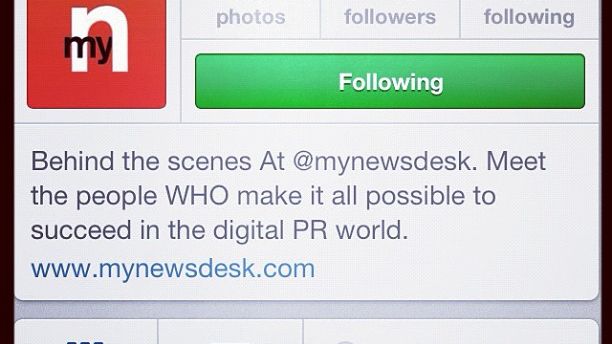 Mynewsdesk älskar Instagram
