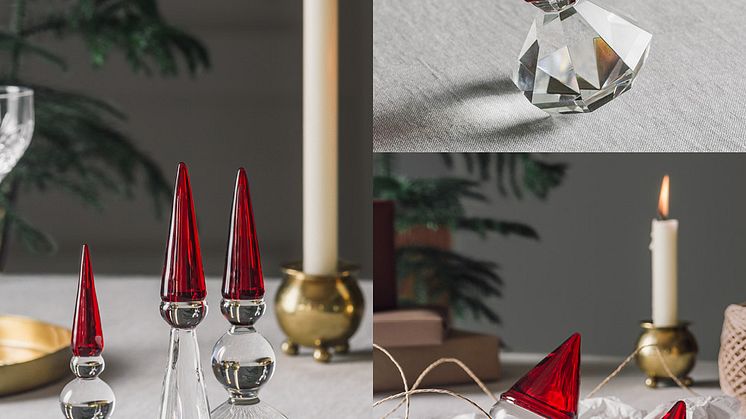Fire nye glassnisser fra Hadeland Glassverk - en nisse til enhver smak.