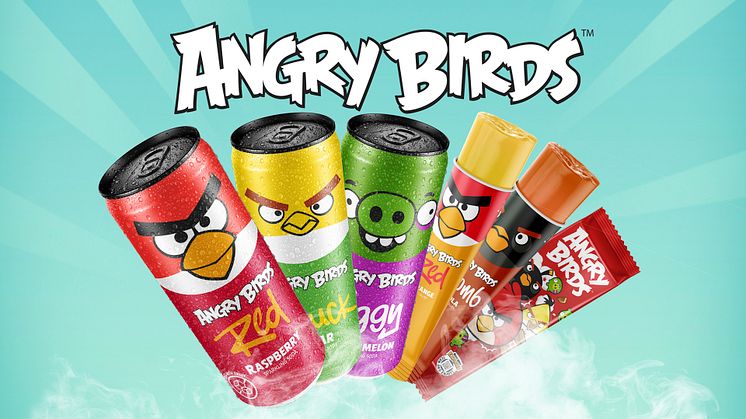LIVE BRANDS FACTORY AB LANSERAR LÄSK, GLASS OCH KAKPRODUKTER MED ANGRY BIRDS-TEMA 