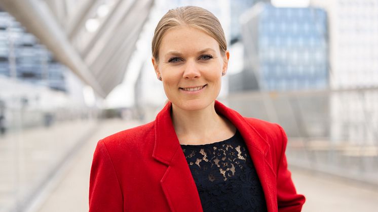 Sunniva Bratt Slette skal forvalte fondet Fremtidens Byer. Foto: Karoline Næss, Storebrand.