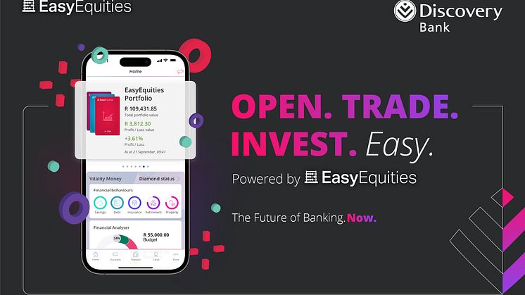 Discovery Bank clients can now open a new EasyEquities account, or link an existing one, seamlessly through the Discovery Bank app