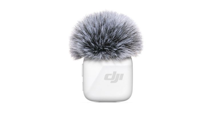 DJI Mic Mini Transmitter（Arctic White）+Windscreen（Black_Gray）—Front View.jpg