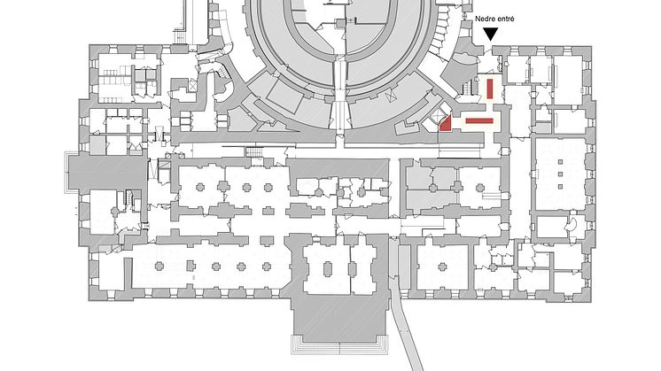 Uppsala universitetshus, plan undertak. Foto: Anders Fredriksén.