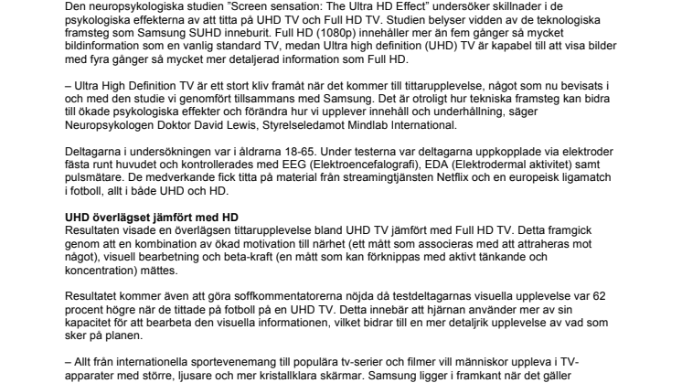 UHD gör oss mer uppslukade av teven än någonsin