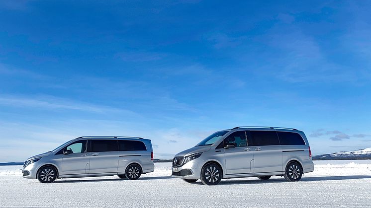 Mercedes-Benz 8-sitsiga elbil vintertestad i Sverige