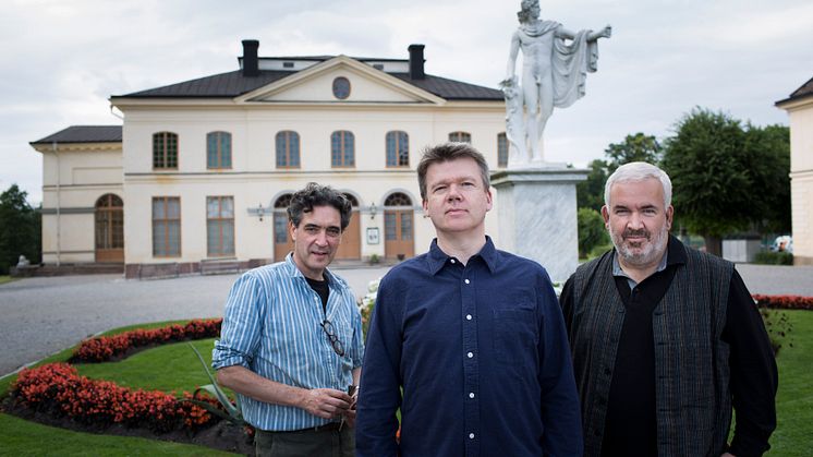Konstnärliga teamet bakom Drottningholmsteaterns Mozart/Da Ponte-trilogi, fr v: Antoine Fontaine, Ivan Alexandre, Marc Minkowski.