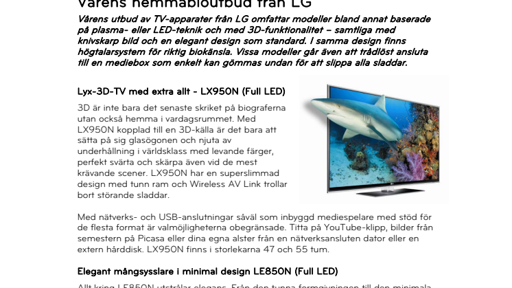 Vårens hemmabioutbud från LG