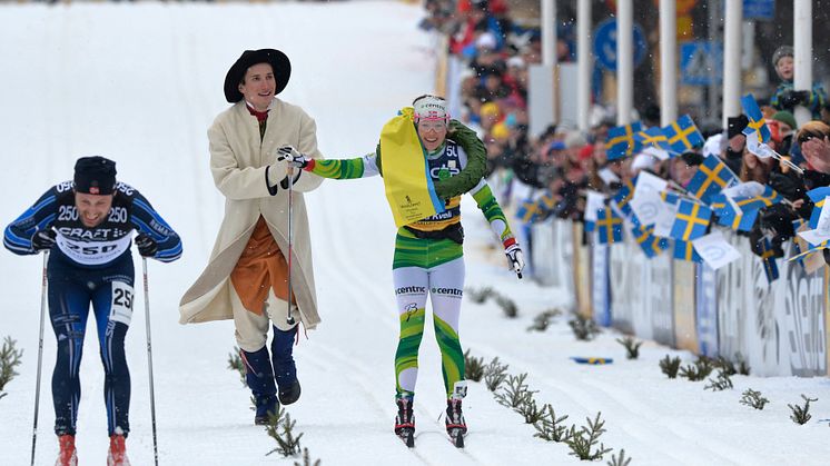 Laila Kveli, Norge, vinner Vasaloppet 2014