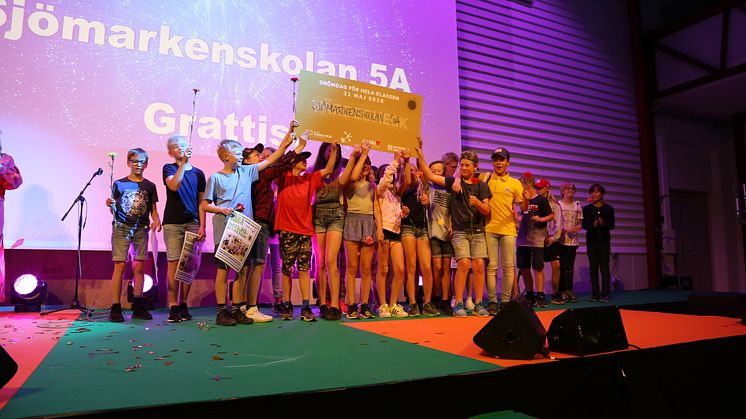 Sjömarkenskolan 5A förra årets vinnare i Drömstaden. 