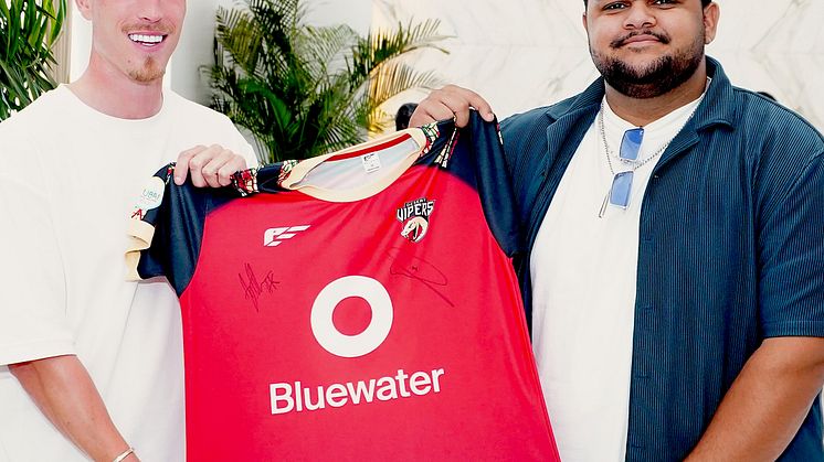 Sweden's Bluewater water purification and beverage game-changer and UAE Desert Vipers cricket team announce partnership to continue