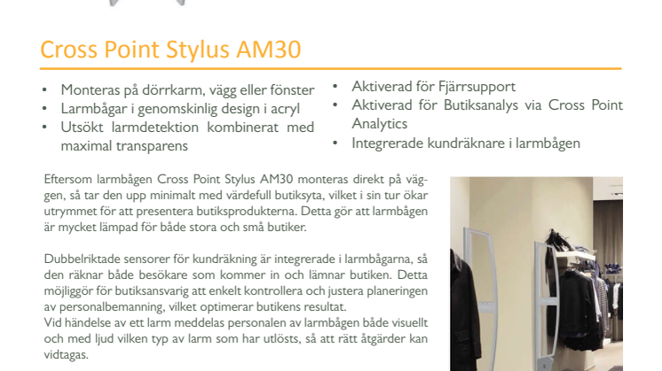 PDF: Väggmonterad larmbåge med integrerad kundräknare