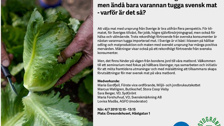 Missa inte vårt seminarie i Almedalen den 4 juli