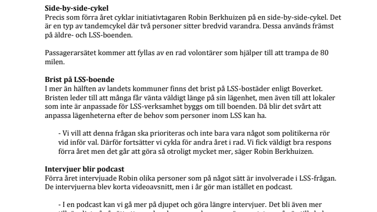 Funktionshinderbanan cyklar 80 mil för andra året i rad