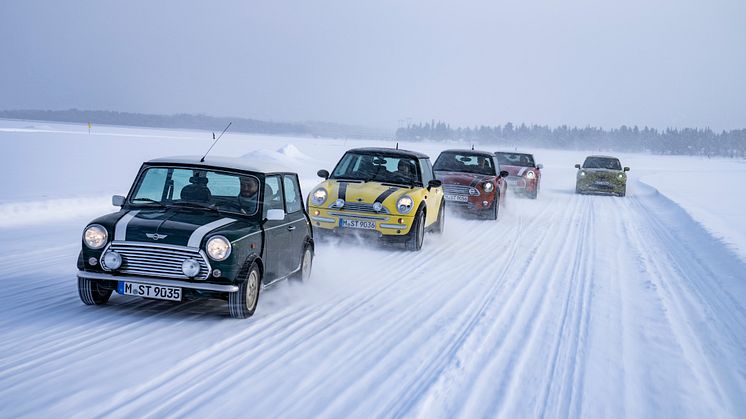 Neste generasjon elektriske MINI testes på nordisk is og snø