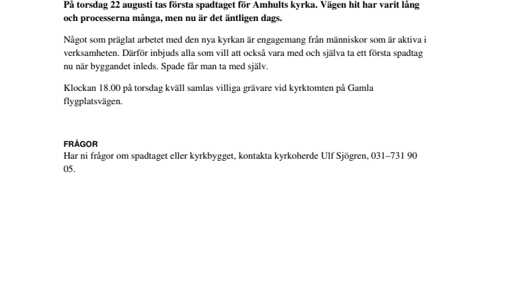 Gemensamt spadtag i Amhult