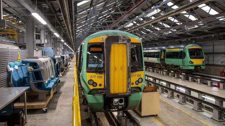 Electrostar Upgrade - seats stripped out