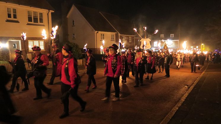 Residents attending previous bonfire celebrations. Photo credit: Rye Bonfire Society