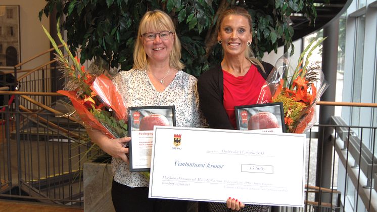 Marie Gilbertsson och Magdalena Stenman, Karolinska gymnasiet