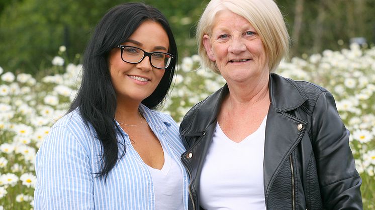 Pictured is Bangor stroke survivor Carla Thompson and mum Cathy Thompson who also had a stroke. 