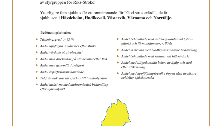 Årets strokeenhet rapport
