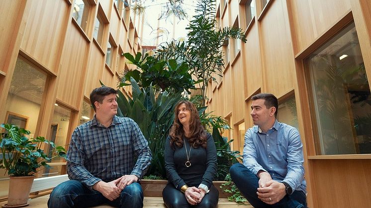 Andreas Andersson, El-Agenten tillsammans med Elektroskandias Anne-Lie Andersson och Andreas Magnusson.