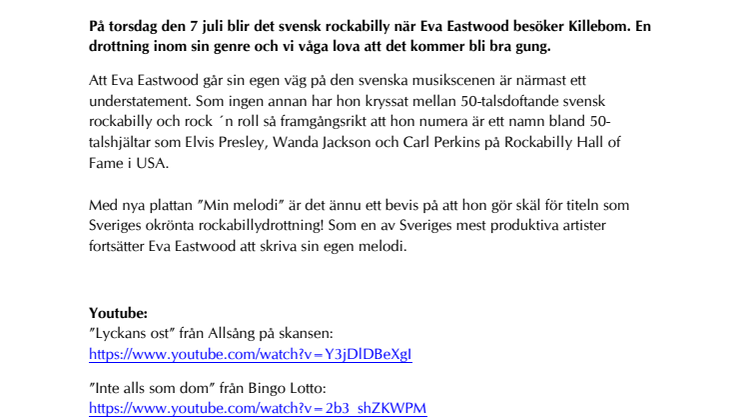 Rockabilly med en av Sveriges bästa under Killebom