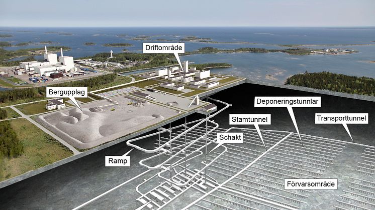 De kommunala vetobesluten är tagna i de två aktuella kommunerna, 2018 i Oskarshamn och 2020 i Östhammar. Båda kommunerna är positiva till att hysa slutlagren. Bild: SKB/Lasse Modin