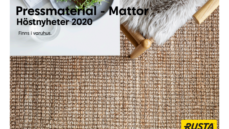 Pressmaterial Mattor - Hösten 2020